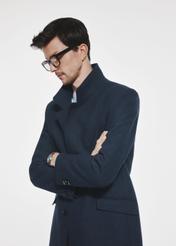 Navy blue men's coat PLAMT-0004-69(Z24)-03