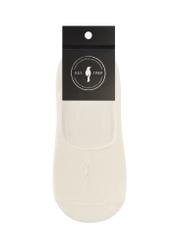 Kremowe stopki damskie SKADT-0052B-0B(W26), widok produktu z przodu w opakowaniu na białym tle.