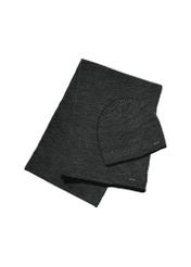 Czarny zestaw męski z czapką i szalikiem ZESTM-0006-9J(Z26)