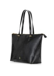 Elegancka torebka shopper damska TOREC-0953A-97(Z25), widok produktu skosem na białym tle.