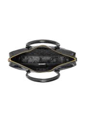 Skórzana elegancka torba damska croco TORES-1128E-99(Z25), widok produktu od góry na białym tle.