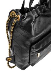 Women's quilted black imitation leather bag TOREC-0986-99(Z24)-06