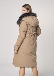 Puchowa dwustronna kurtka damska na zimę KURDT-0307-81(Z21)