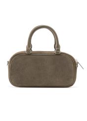 Torebka damska khaki na ramię TORES-1193-55 (Z25), widok produktu z tyłu na białym tle.