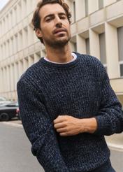 Granatowy sweter męski SWEMT-0183-68(Z25)