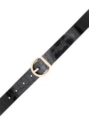Dwustronny skórzany pasek damski croco PASDS-0332-4D(Z26), widok na klamrę produktu na białym tle.