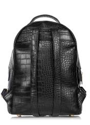 Czarny plecak damski croco TOREC-0811-99(W23)-04