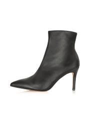 Black leather ankle boots with high heel BUTYD-1122-99(Z24)