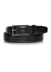 Black leather men's belt PASMS-0256-99(Z24)-01