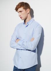 Niebieska koszula męska slim KOSMT-0302-61(W24)