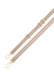 Beżowa torebka damska z przeszyciami TOREC-1151-1D(W26), wisok paska produktu na białym tle.