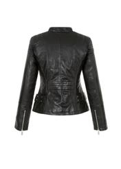 Women's insulated leather jacket KURDS-0312-5491(Z21)-03