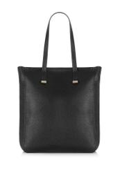 Women's black leather shopper bag TORES-1037-99(Z24)-05