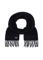 Men's navy blue wool scarf SZAMT-0034-69(Z23)-03