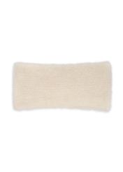 Kremowa opaska z wełną CZADT-0236-0A(Z26) - widok produktu z tyłu, na białym tle. 