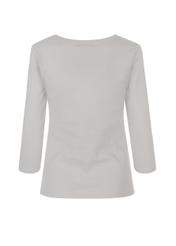 Biała bluzka V dekolt damska LSLDT-0021-91(Z21)