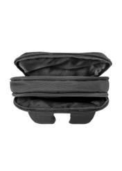 Czarny duży plecak męski TORMN-0389-99(W26) - widok produktu z góry, na białym tle. 