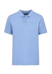 Niebieska koszulka polo męska z logo OCHNIK POLMT-0067-61(W24)