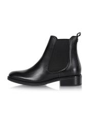 Women's black leather boots BUTYD-0936A-99(Z24)