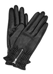 Women's leather gloves with welt REKDS-0020-99(Z24)