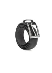 Black leather men's belt PASMS-0244-99(Z24)