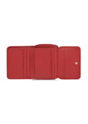 Czerwony skórzany portfel damski z ochroną RFID PORES-0817RFID-42(W24)