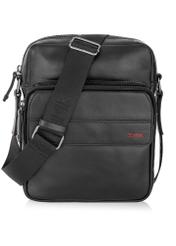 Black leather men's messenger bag TORMS-0442-99(Z24)-02