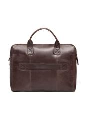 Brązowa skórzana torba męska TORMS-0460-89(Z25), widok produktu od tyłu na białym tle.