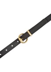 Black leather women's belt 2in1 PASDS-0314-99(Z24)