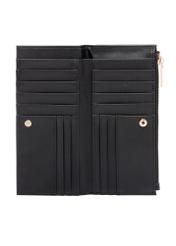 Czarny portfel damski POREC-0429-99(W26), widok produktu w środku na białym tle.