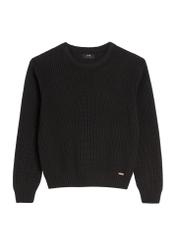 Czarny sweter damski SWEDT-0238-99(Z25), widok produktu z przodu na białym tle.