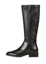 Czarne skórzane kozaki damskie BUTYD-1183-99(Z25)