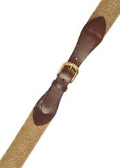 Skórzany szeroki pasek damski PASDS-0338-1E(W26), widok na klamrę produktu na białym tle.