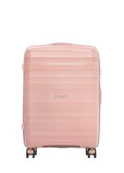 Średnia walizka na kółkach WALPP-0024-5B-24(W26), widok produktu od przodu na białym tle.