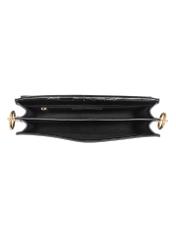 Czarna torebka damska lakierowana croco TOREC-0750-99(W23)-05