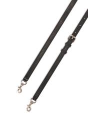 Mała czarna torebka damska TOREC-1134-99(W26), widok paska produktu na białym tle.