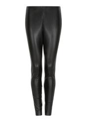 Czarne spodnie z imitacji skóry SPODP-0003-99(W23)