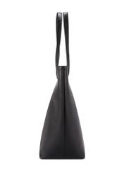 Duża skórzana torebka damska shopper TORES-1258-99(W26) - widok produktu z boku, na białym tle.