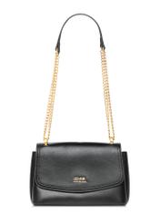 Czarna listonoszka na łańcuszku TOREC-1152-99(W26) - widok produktu z przodu, na białym tle.  