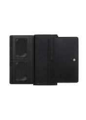 Duży czarny portfel damski z dżetami POREC-0345-99(Z23)