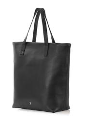 Czarna skórzana torebka shopper TORES-0850A-99(W24)-02