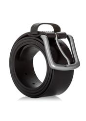 Classic black leather men's belt PASMS-0166A-99(W24)-02