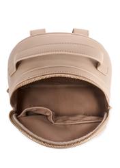 Beżowy damski średni plecak TOREC-0920-1D(W26), widok produktu od góry na białym tle.