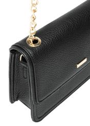 Niewielka elegancka torebka damska TOREC-1015-99(W26), zbliżenie na detal produktu, widok na białym tle.