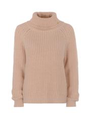 Powder pink women's oversize turtleneck SWEDT-0143-34(Z21)-02