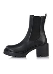 Black leather women's high-heeled ankle boots BUTYD-1094-99(Z24)-03