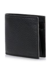 Niezapinany czarny skórzany portfel męski z RFID PORMS-006RFID-99(W24)