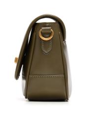 Mała torebka damska khaki TOREC-1249-8D(Z26), widok produktu  z boku na jasnym tle.
