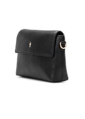 Mała skórzana torebka damska TORES-1278-9I(W26), widok produktu skosem na białym tle.