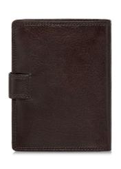 Skórzany zapinany brązowy portfel męski PORMS-0605-89(W24)